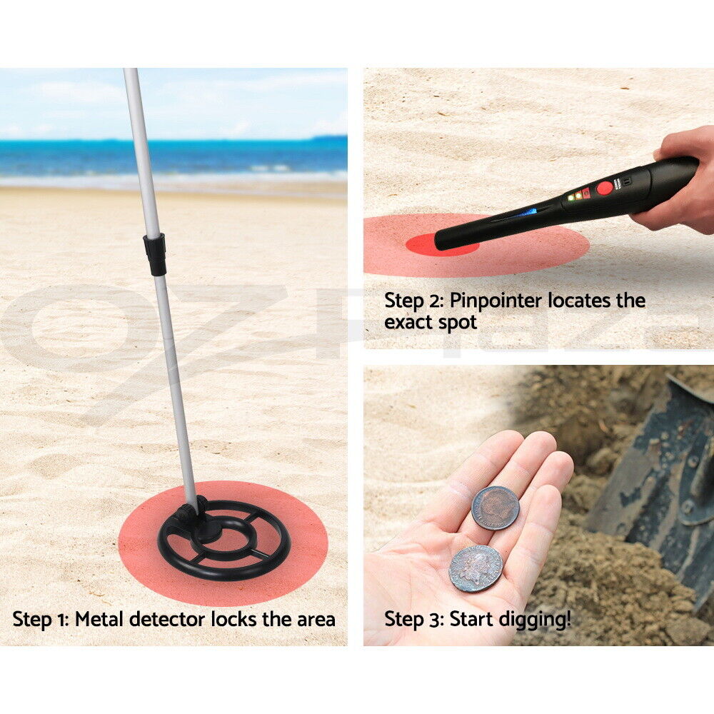 Metal Detector Pinpointer Deep Sensitive Searching Gold Digger Hunter