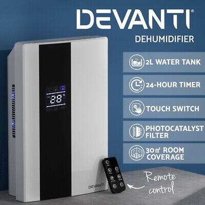 Devanti Dehumidifier 2L Air Purifier White