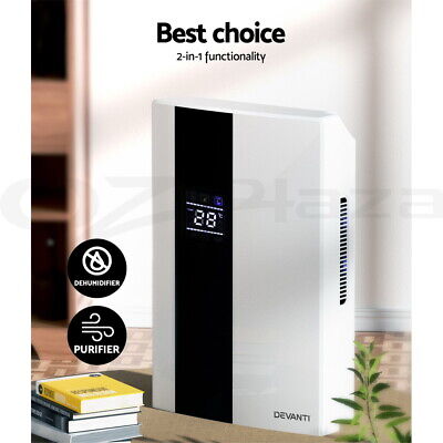 Devanti Dehumidifier 2L Air Purifier White