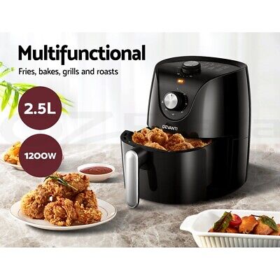 Devanti Air Fryer 2.5L Knob Fryers