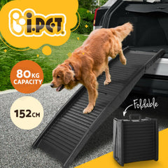 i.Pet Dog Ramp Pet Stairs Steps For Car SUV Ladder Travel Foldable Portable